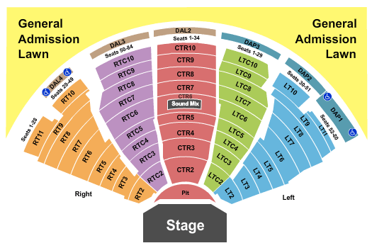 Pine Knob Music Theatre RÜFÜS DU SOL Seating Chart